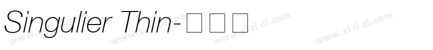 Singulier Thin字体转换